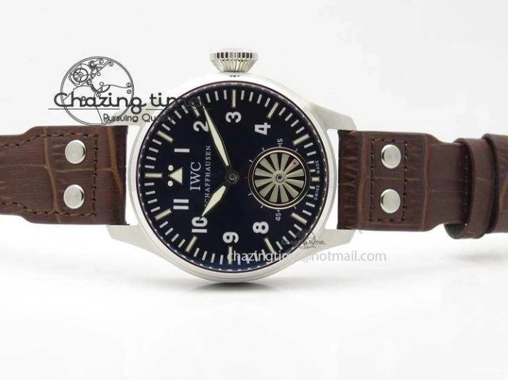 MIROTIME 0105 Reliable Big Pilot “Markus Buhler” IW5003 Turbine V6F Best Edition Blue Dial On Leather Strap A 7324